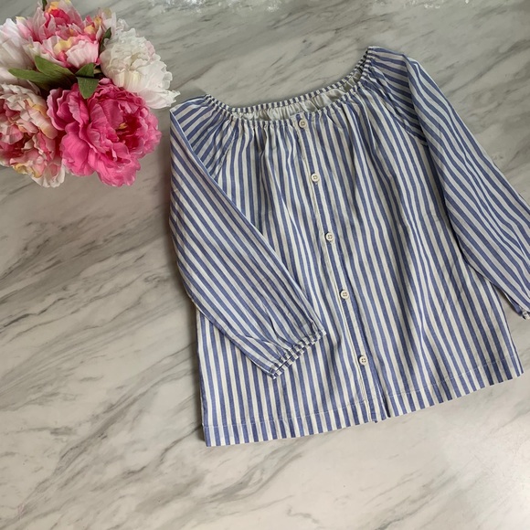 NWOT - Gap girls striped peasant top - Picture 2 of 4